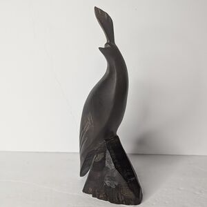 Vintage MCM Hand.Carved Ironwood Quail Figurine